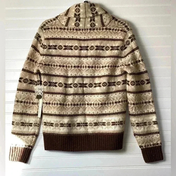 Susan Bristol NWT Fair Isle Shawl Collar Nordic Cardigan Sweater Wool Small - Picture 6 of 11